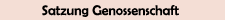Satzung Genossenschaft